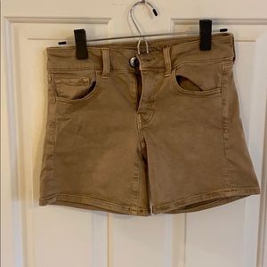 Khaki jean shorts